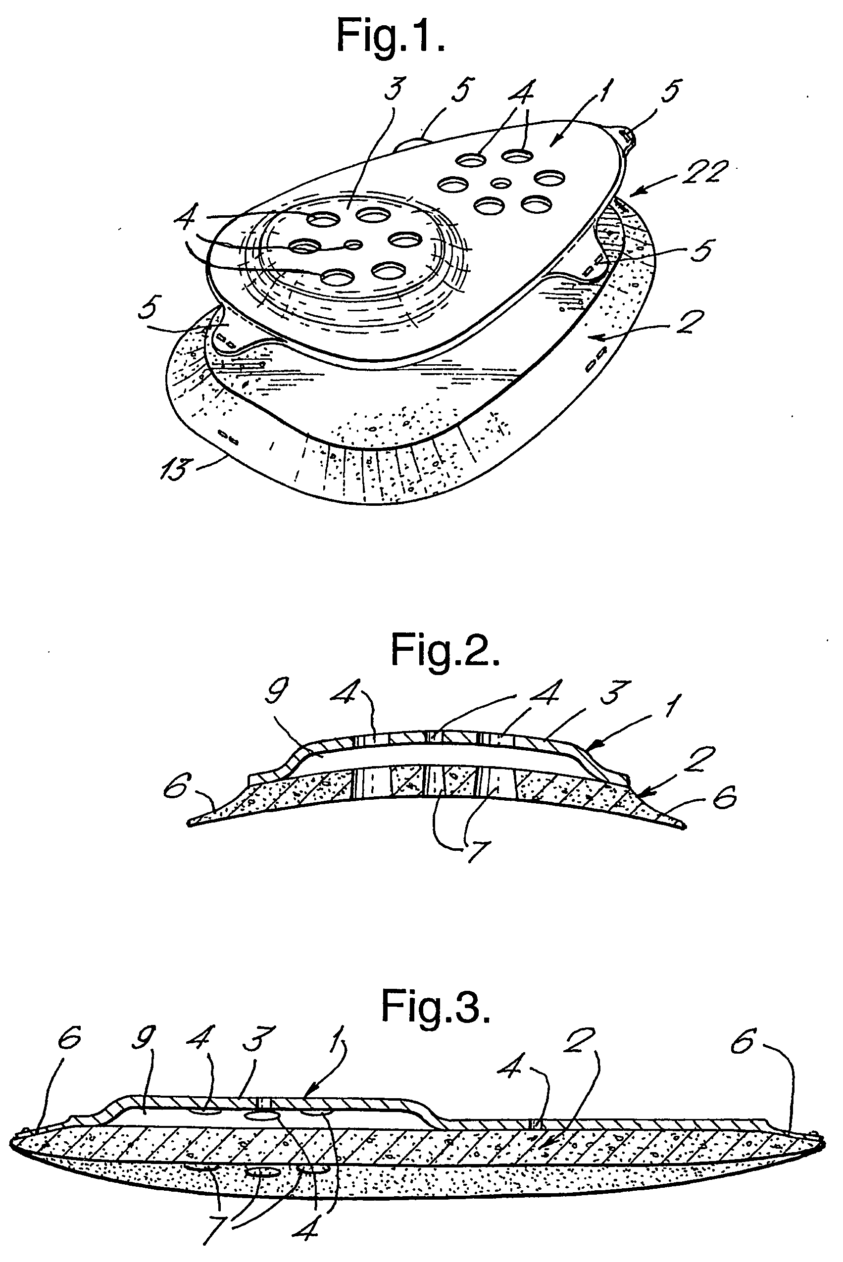 Proection pad for the trochantheric region and device comprising the pad