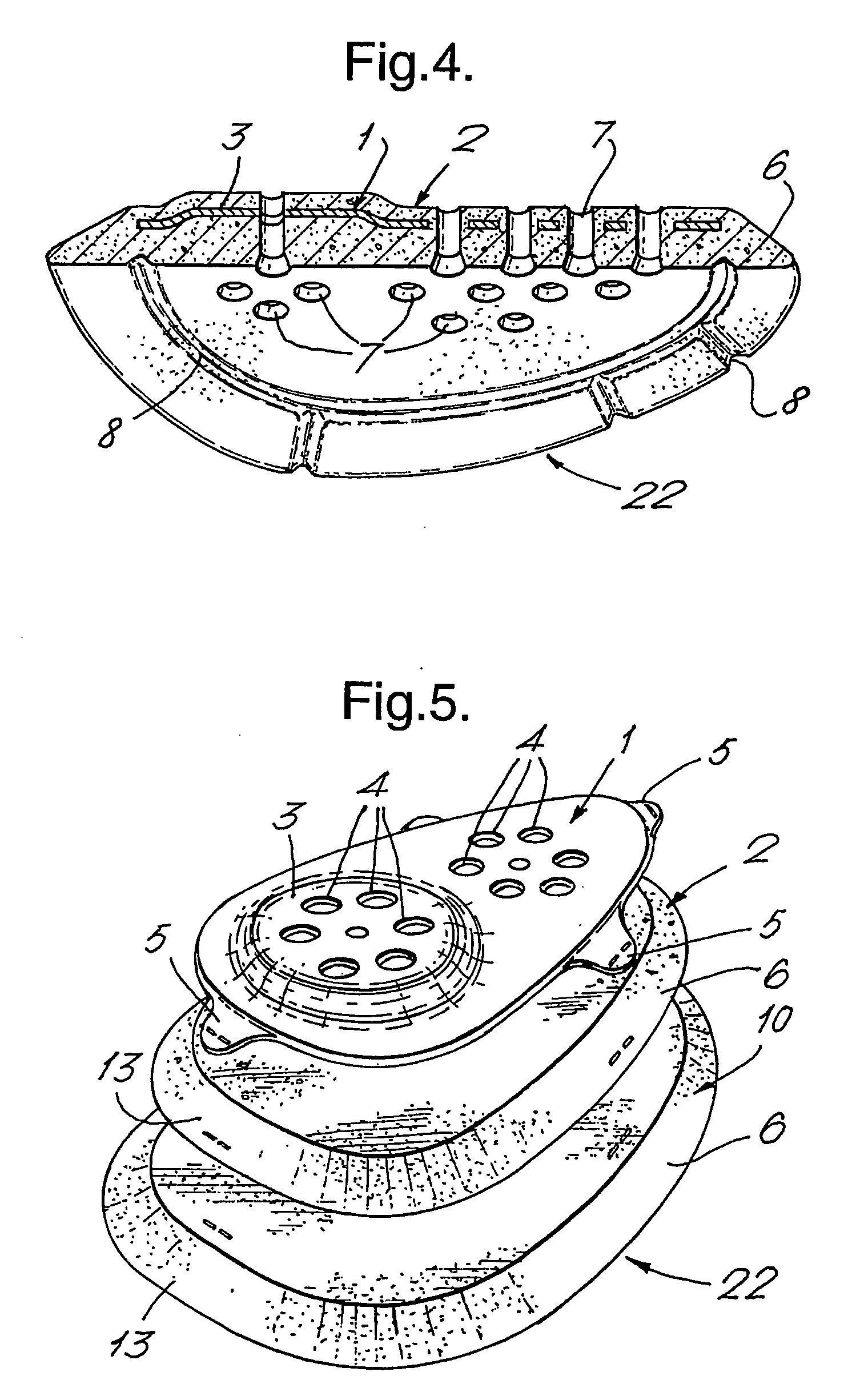Proection pad for the trochantheric region and device comprising the pad