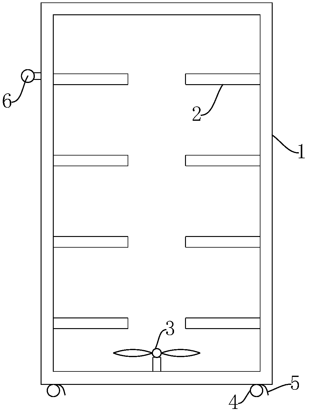 Periodical storage rack with good ventilation effect