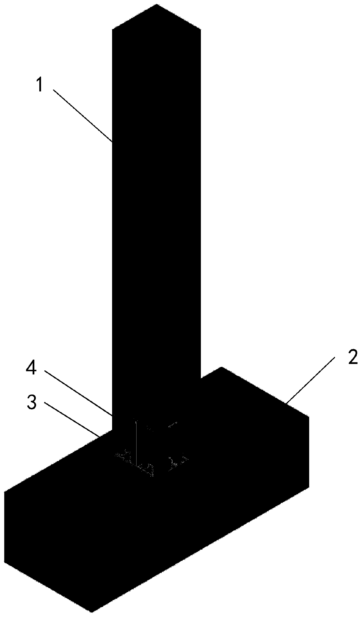 A connection method between a detachable assembled column and a ductile node of the foundation
