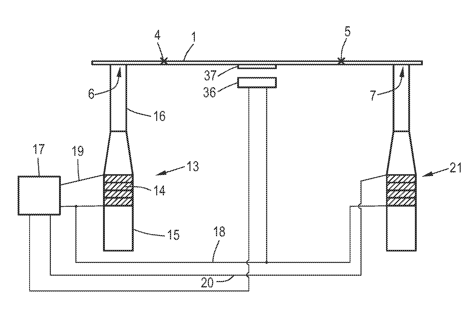 Oscillating conveyor for 2-dimensional movement of objects and method for operation of the oscillating conveyor