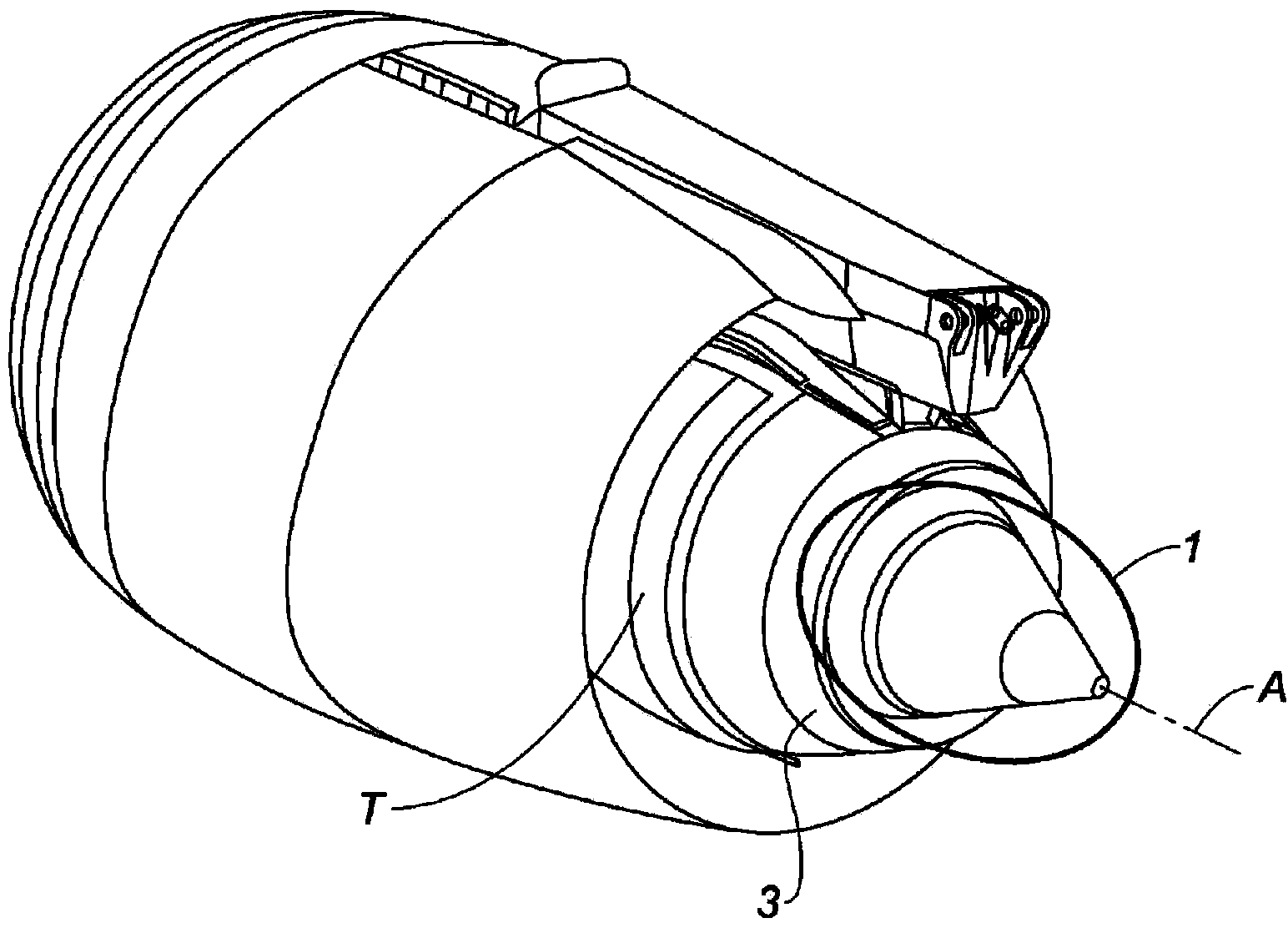 Aircraft turbojet engine exhaust cone