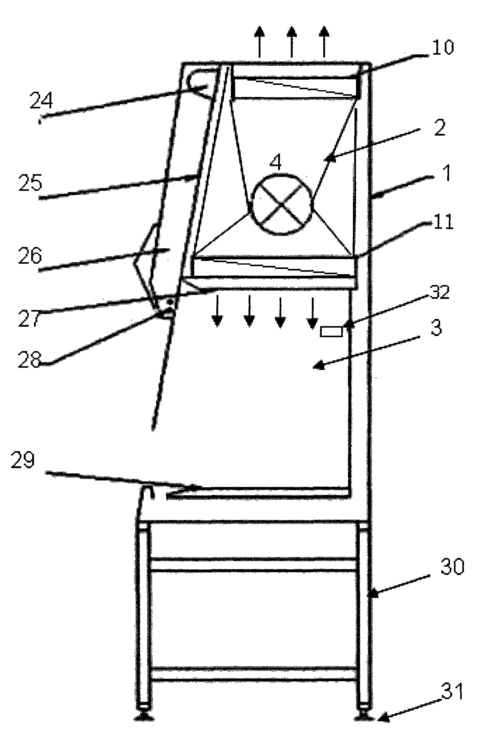 Control system utilizing photocatalyst to sterilize biosafety cabinet