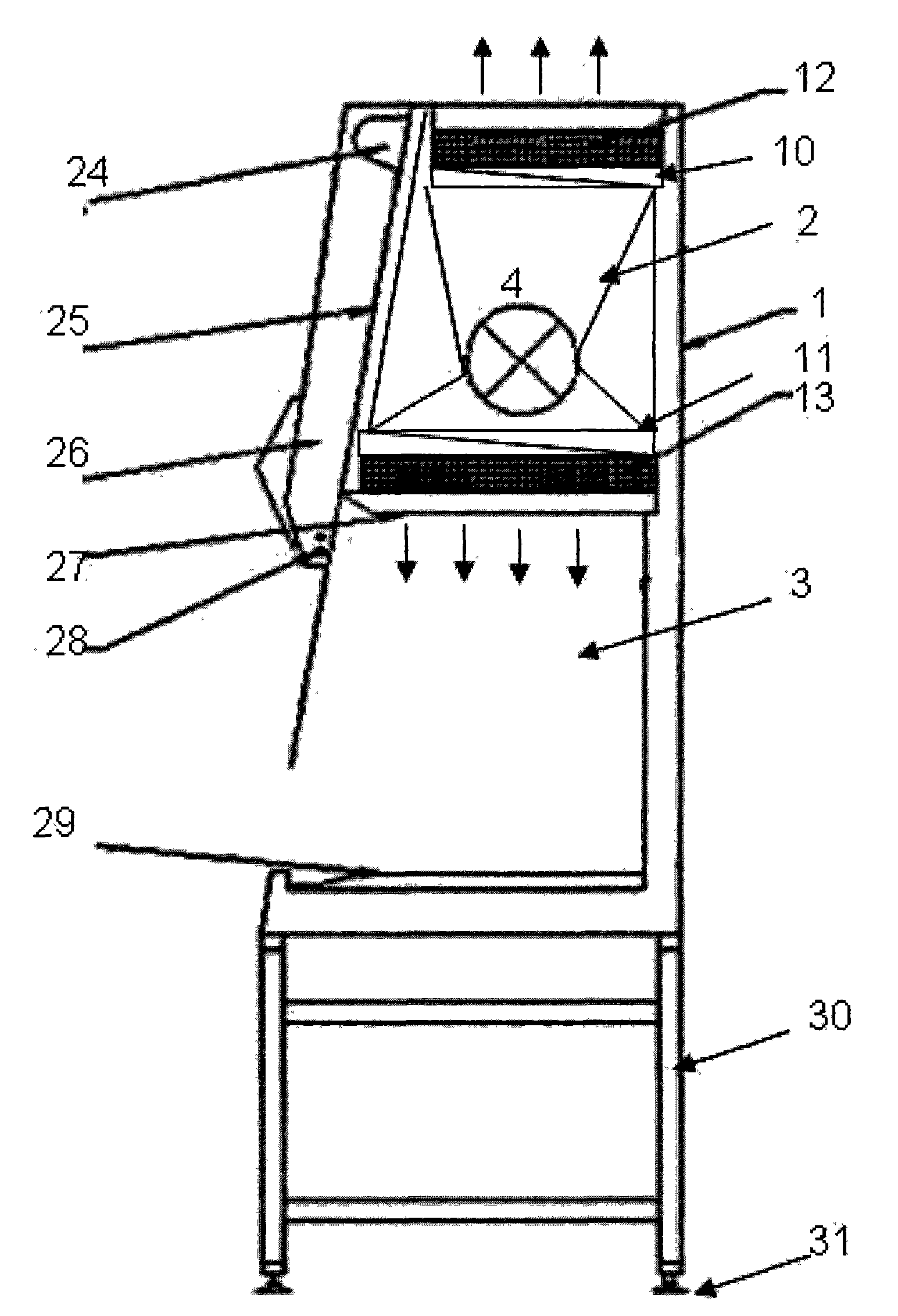 Control system utilizing photocatalyst to sterilize biosafety cabinet