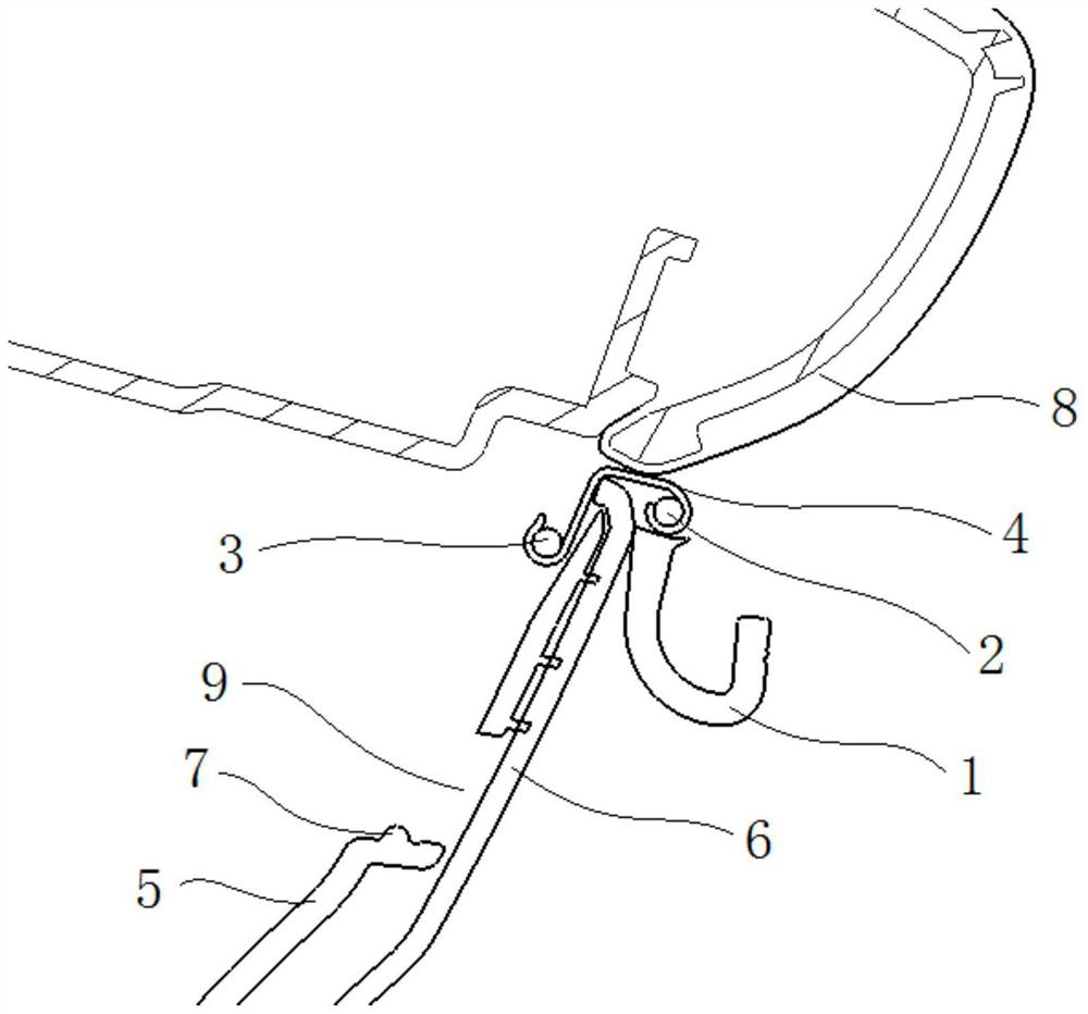 Novel concealable turnover glove compartment hook