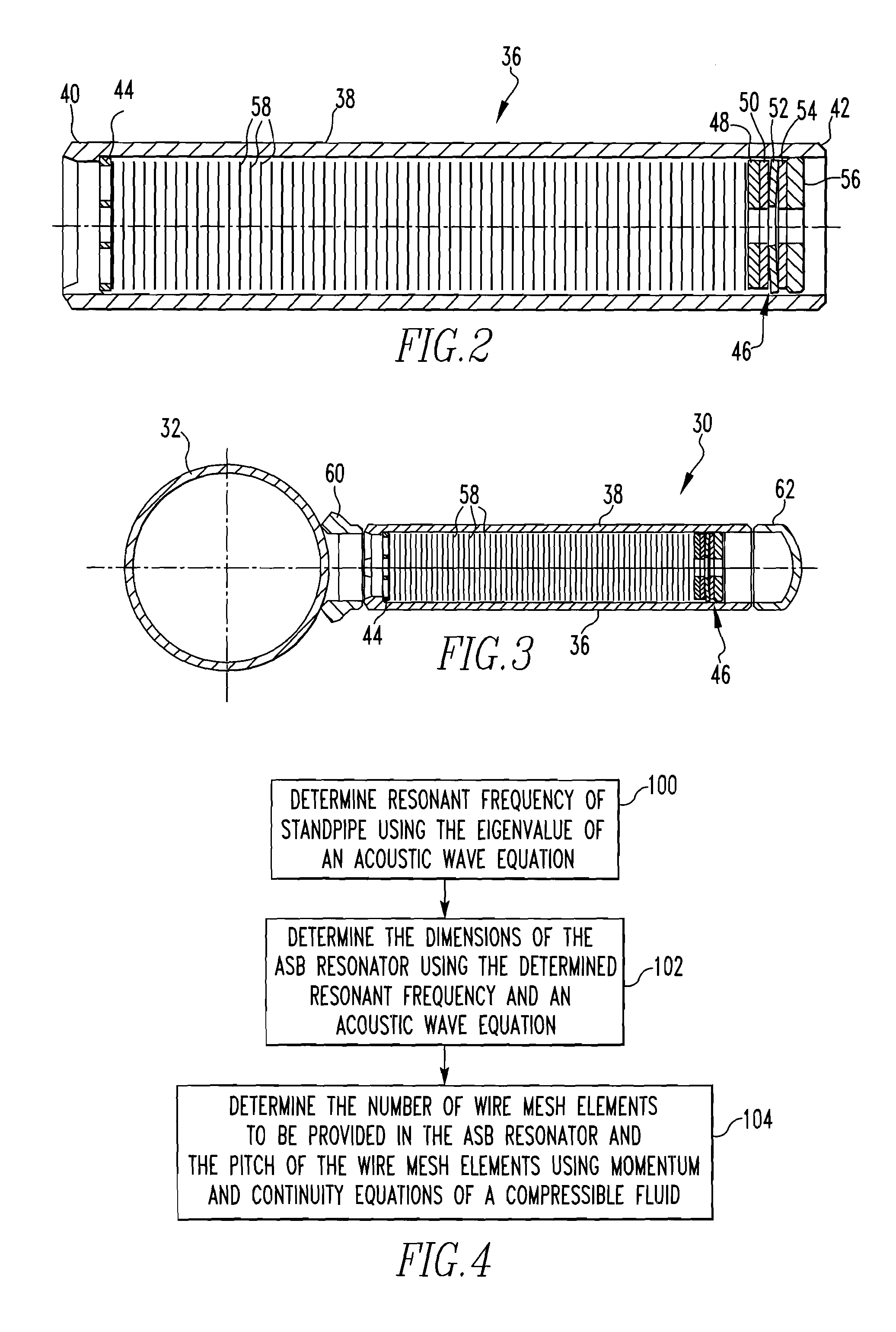 Noise and vibration mitigation system for nuclear reactors employing an acoustic side branch resonator