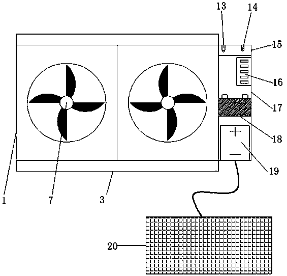 Automobile solar semiconductor cooling device