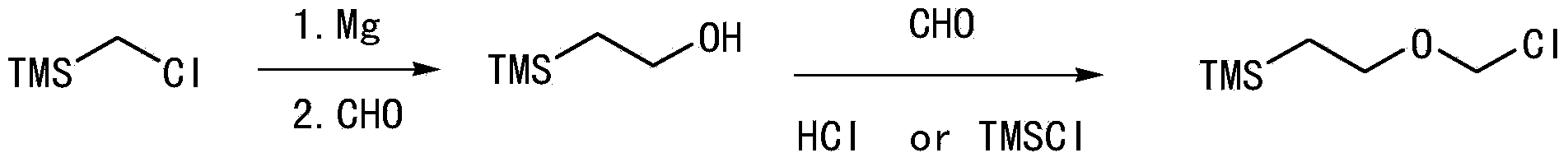 Synthetic method of 2-(trimethylsilyl)-ethoxymethyl chloride