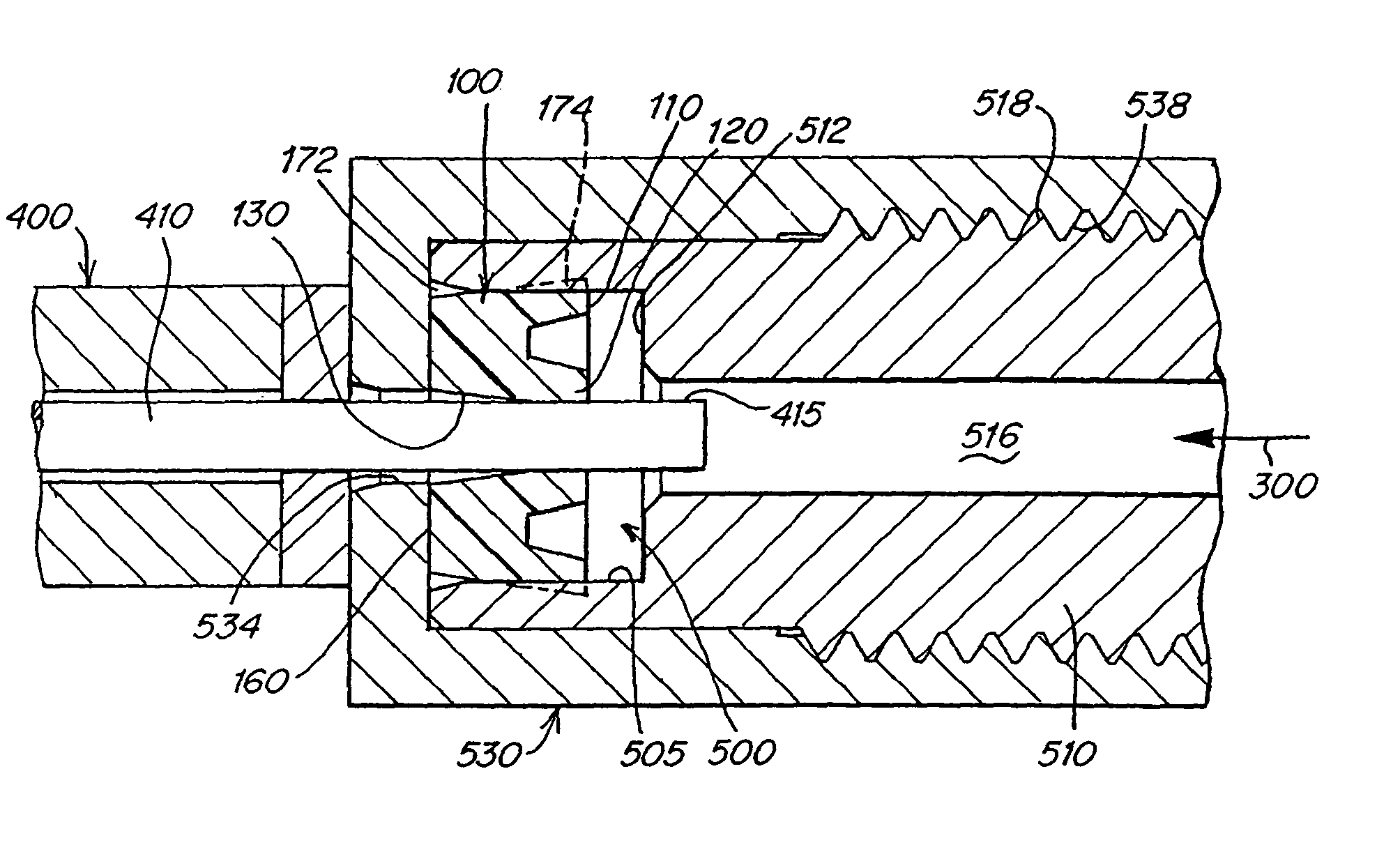 Medical device with high pressure quick disconnect handpiece