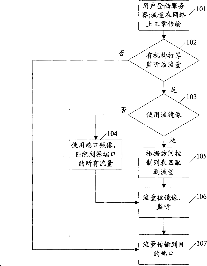 Network security-based mirror method and system