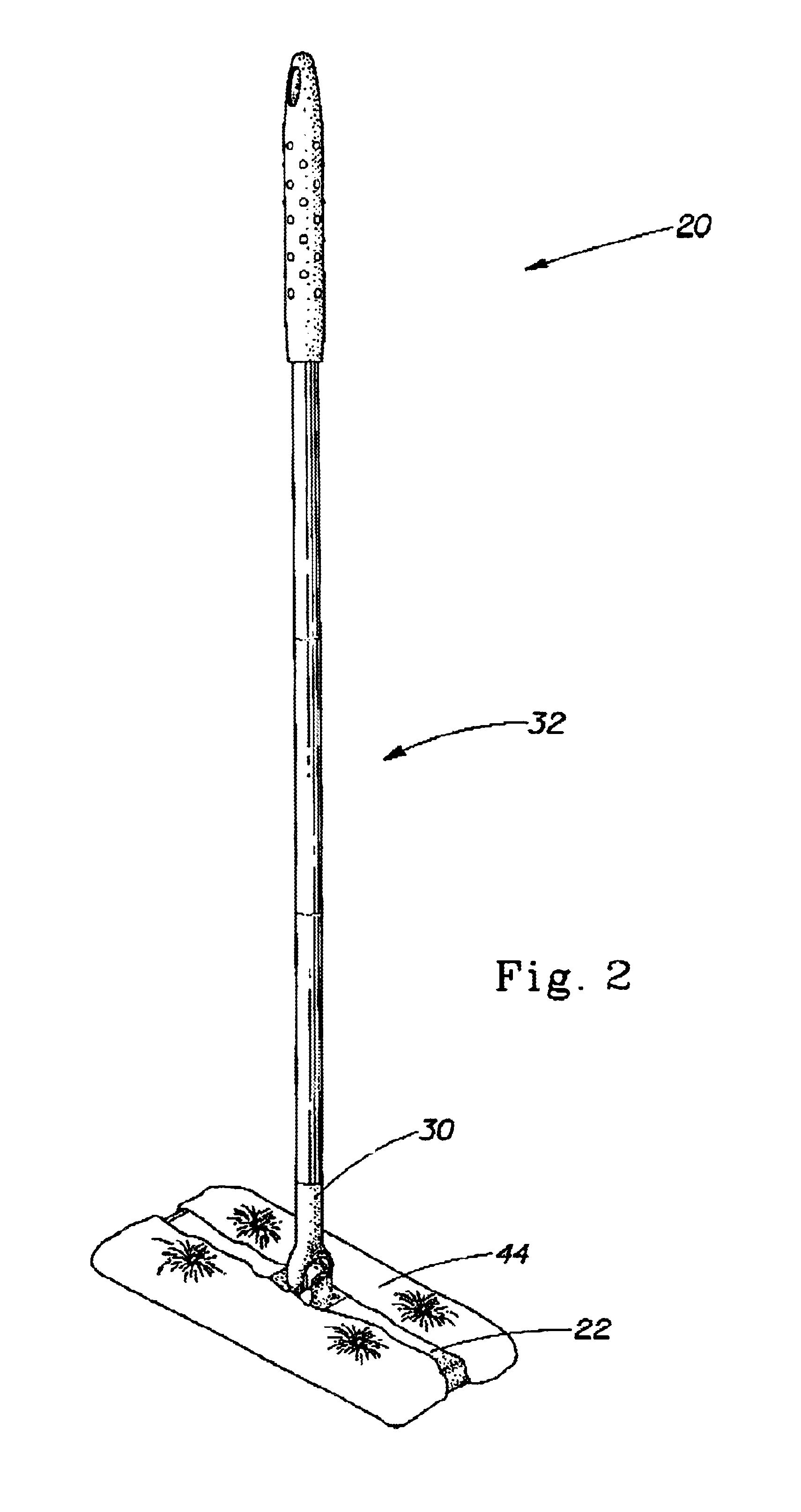 Cleaning implement for cleaning a surface