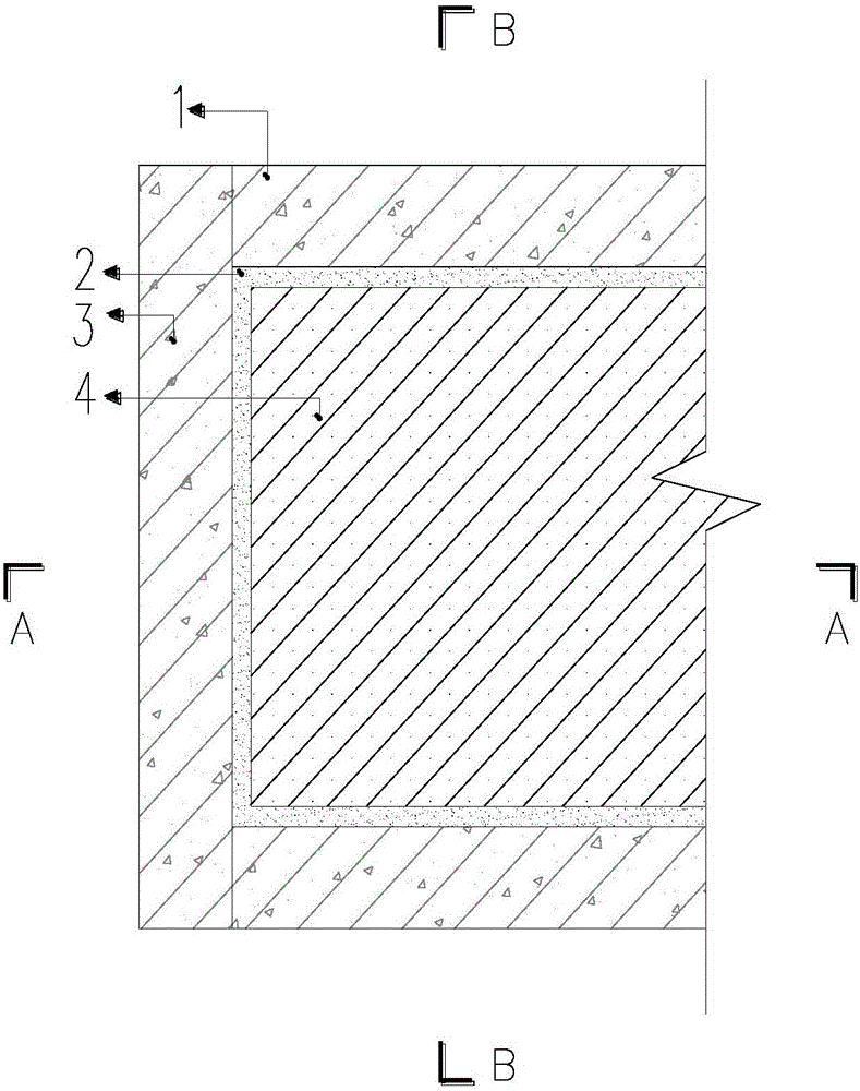 Leakage repairing and reinforcement internal management structure of constructed external wall and construction method