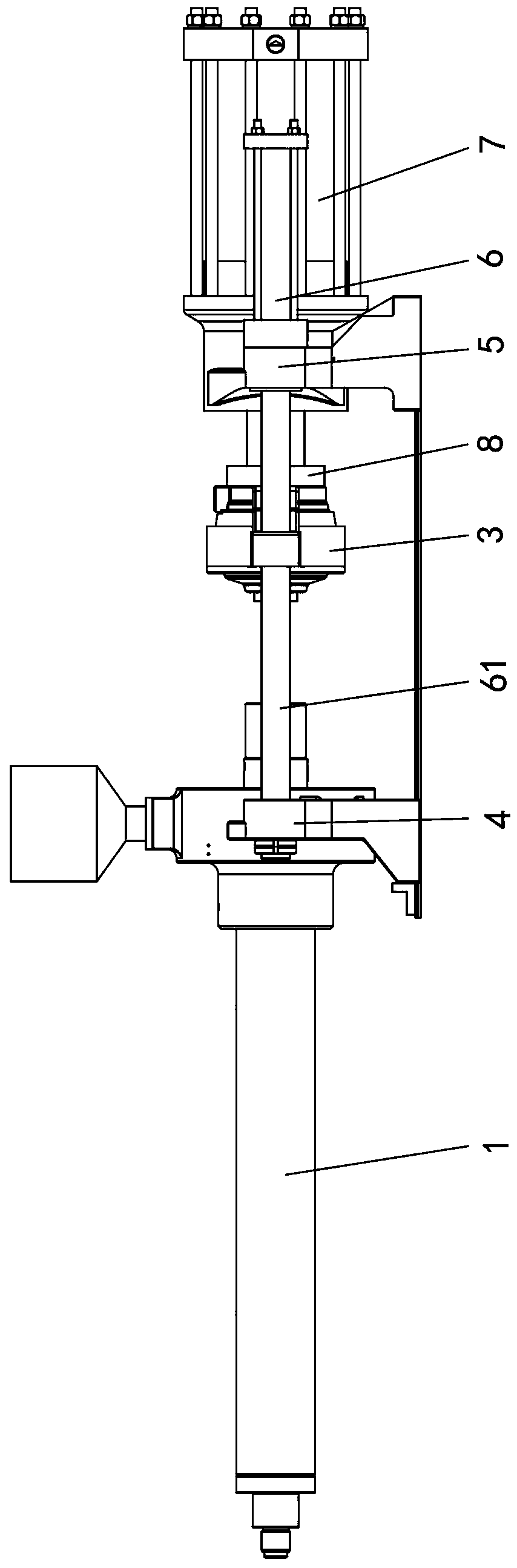 Single-cylinder glue injection mechanism of injection molding machine