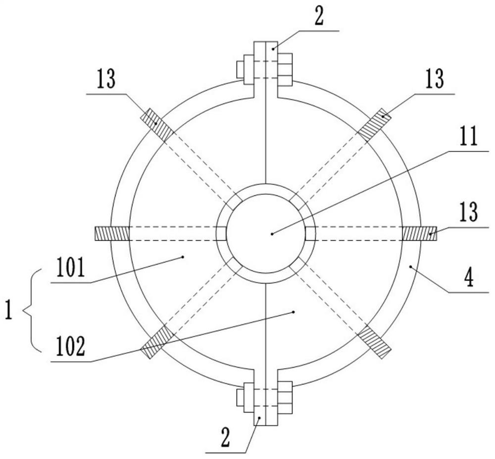 Connecting structure for fabricated building components