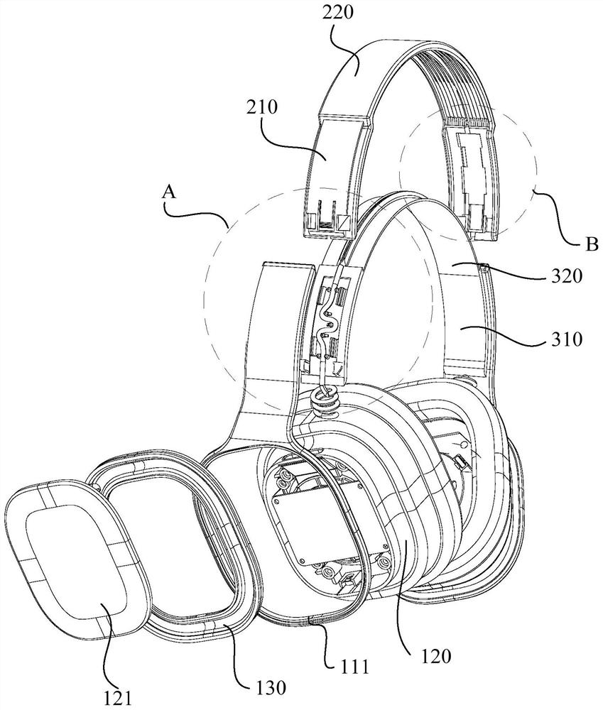 Earphone headband structure and headphone