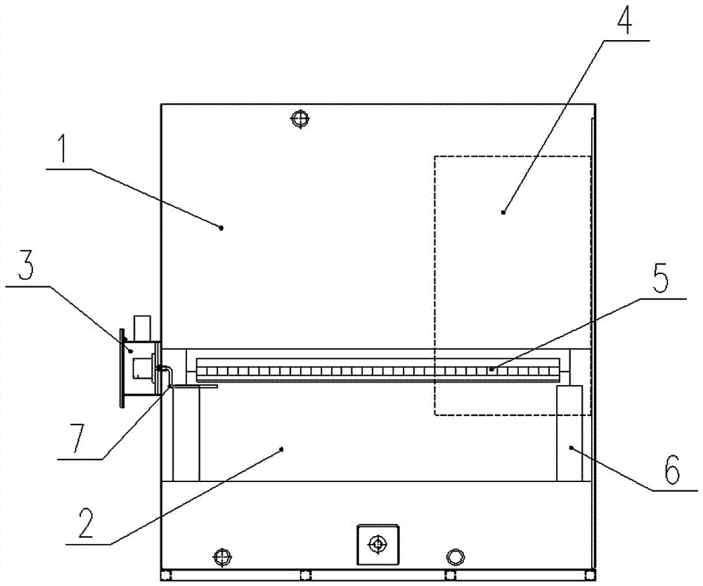 A functional test device for the water inlet component of the reactor pressure vessel insulation layer