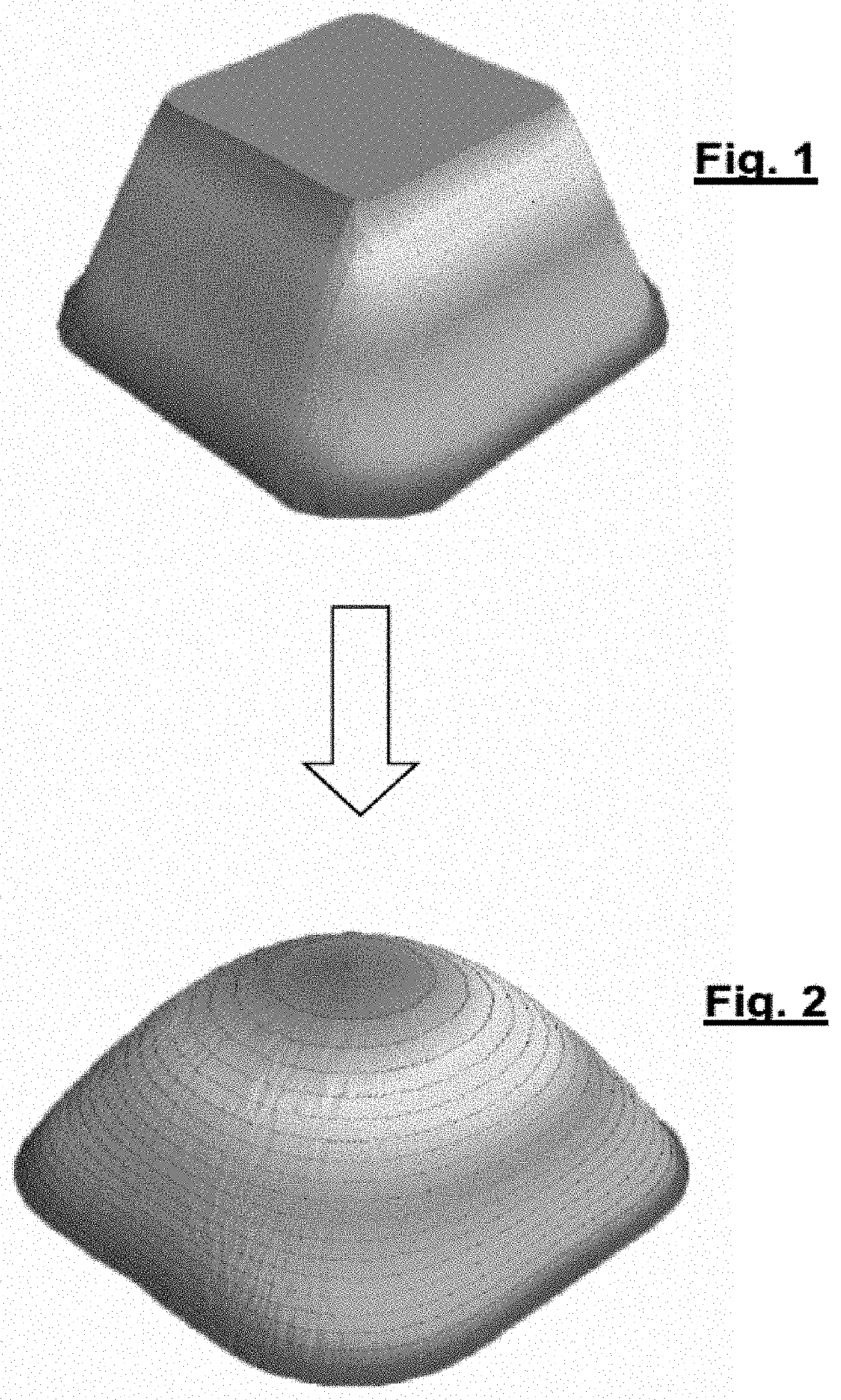 Predicting the shape of a three-dimensional object which is subjected to a diffusion process