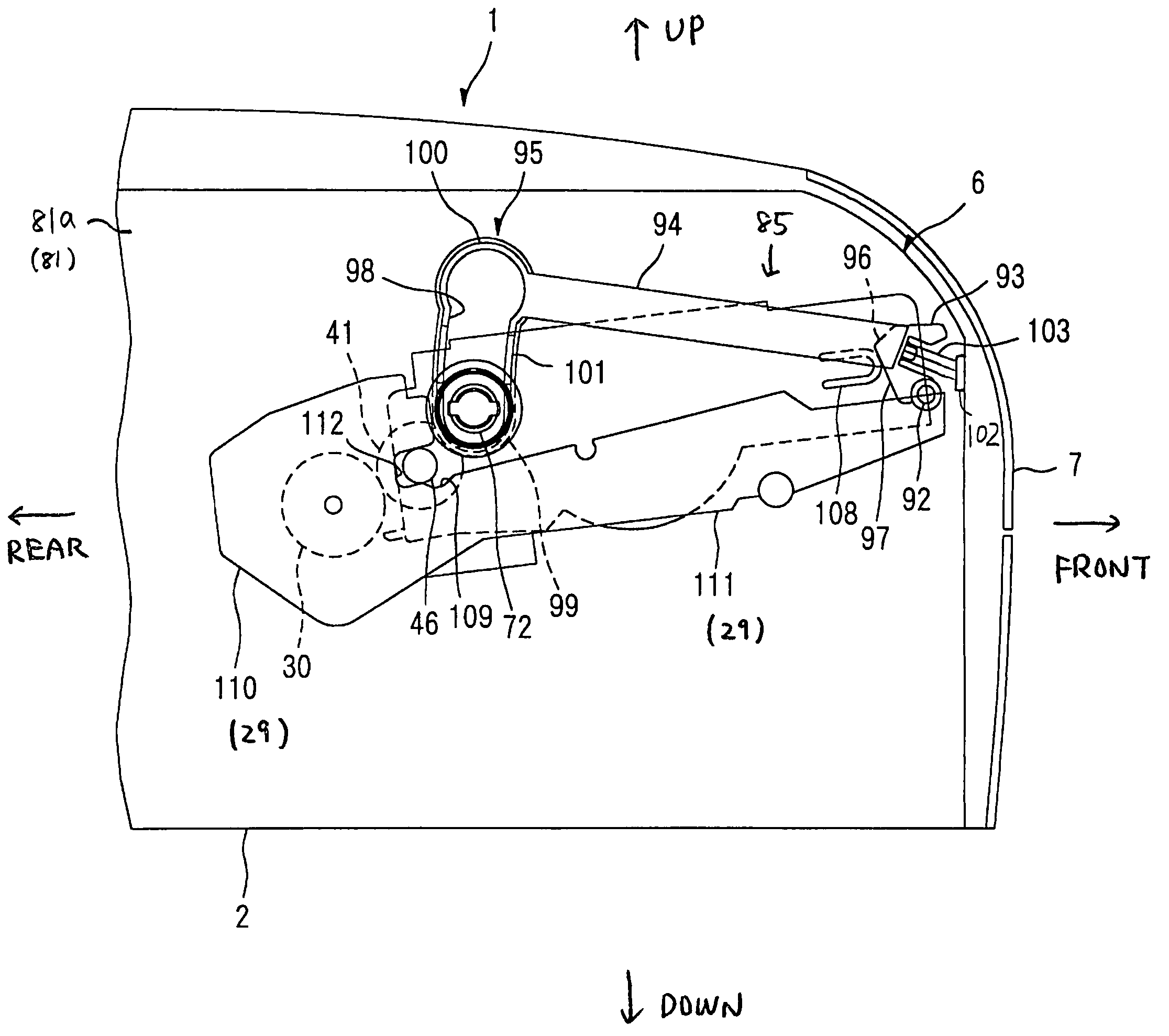 Image-forming device and process cartridge