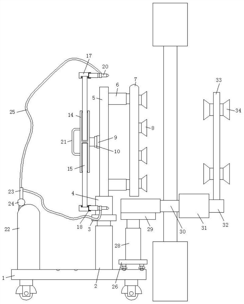 Safety disassembly device for high-rise home decoration glass