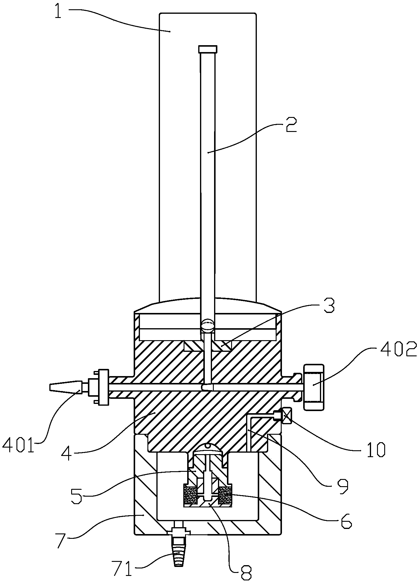 Wall-mounted oxygen inhalator