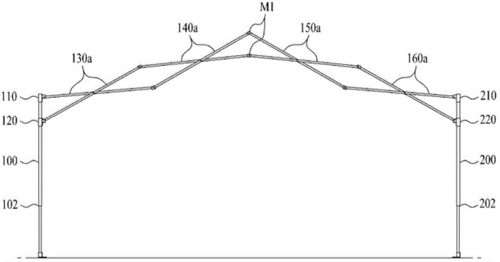 Foldable canopy frame and tent using the same