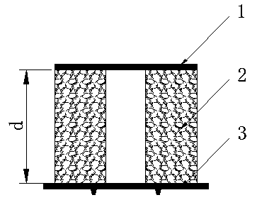 Device loaded with structured catalyst with radial wall flow