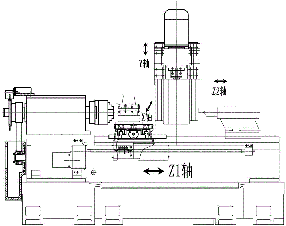 Redundancy manual control system of turning and milling composite machine tool