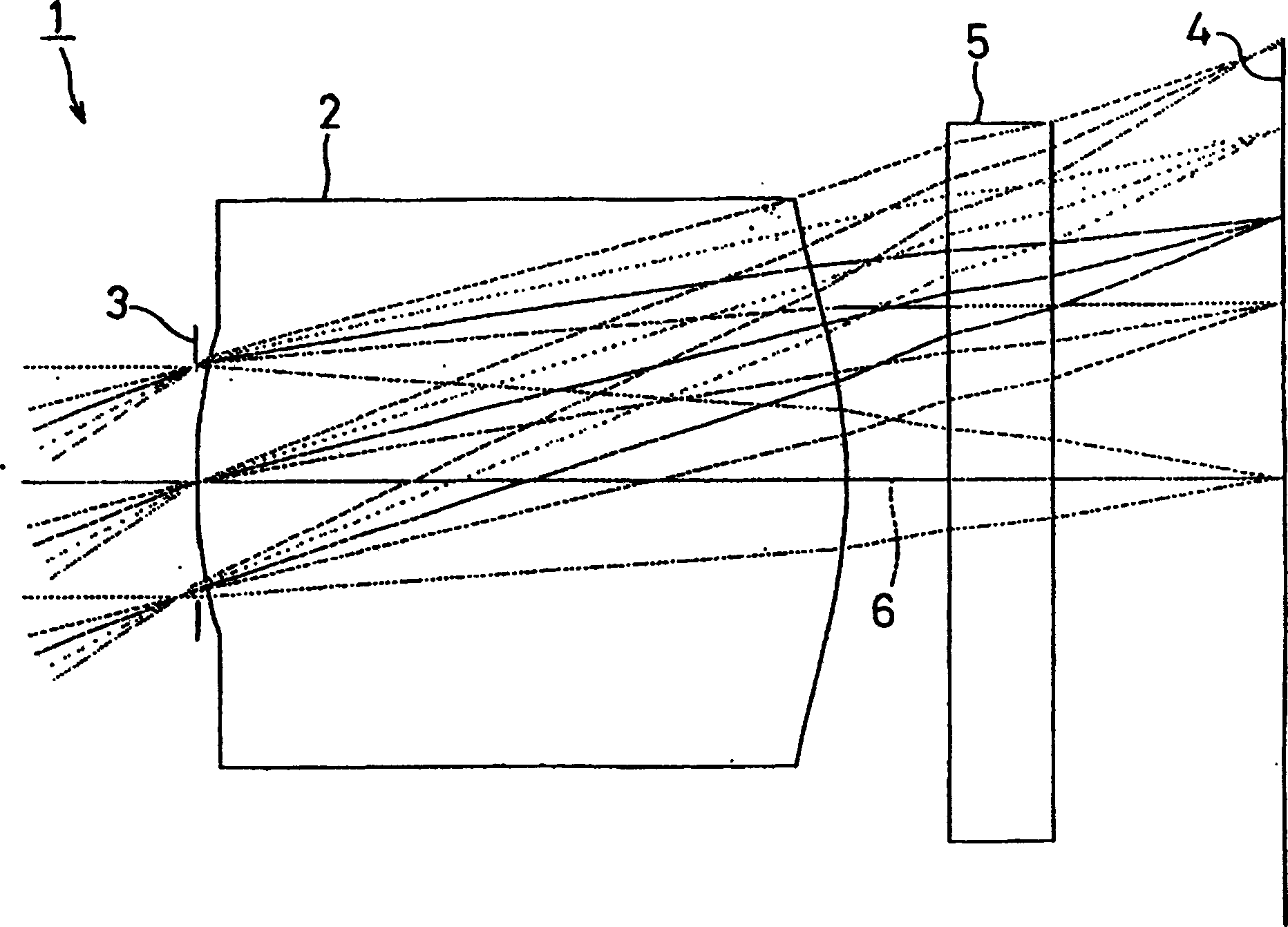 Wide-angle optical system for solid photographic component