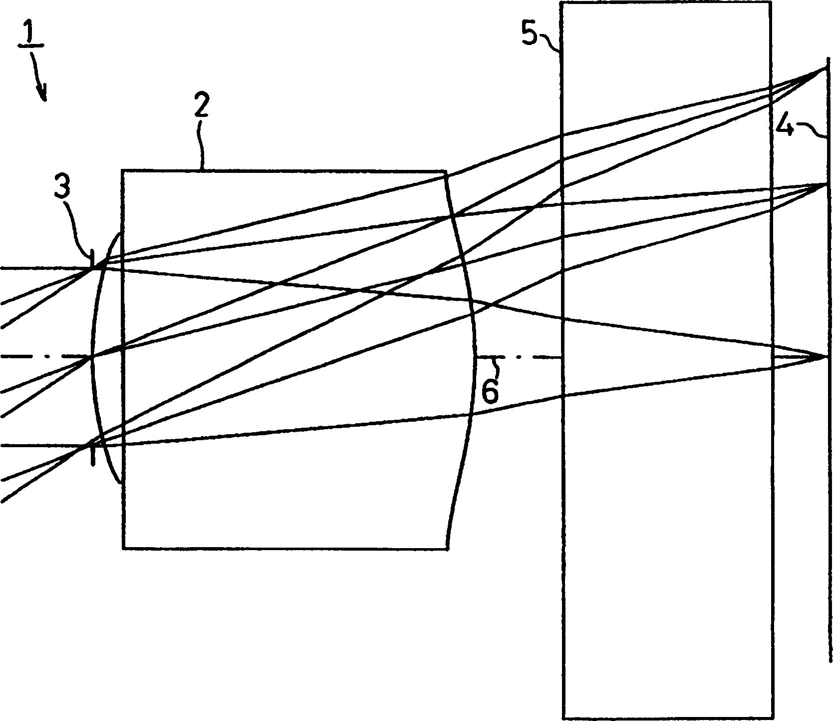 Wide-angle optical system for solid photographic component