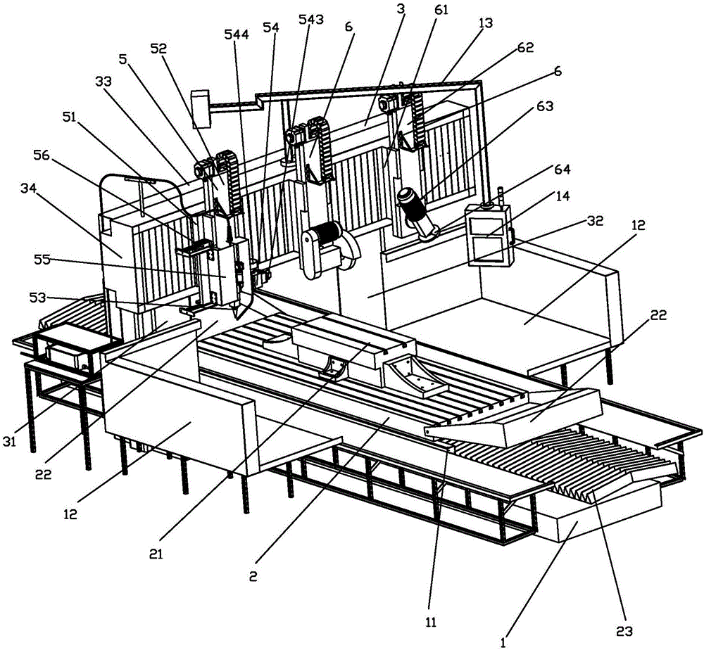 Laser combined-machining grinding machine