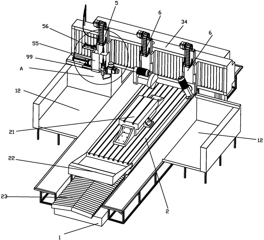 Laser combined-machining grinding machine