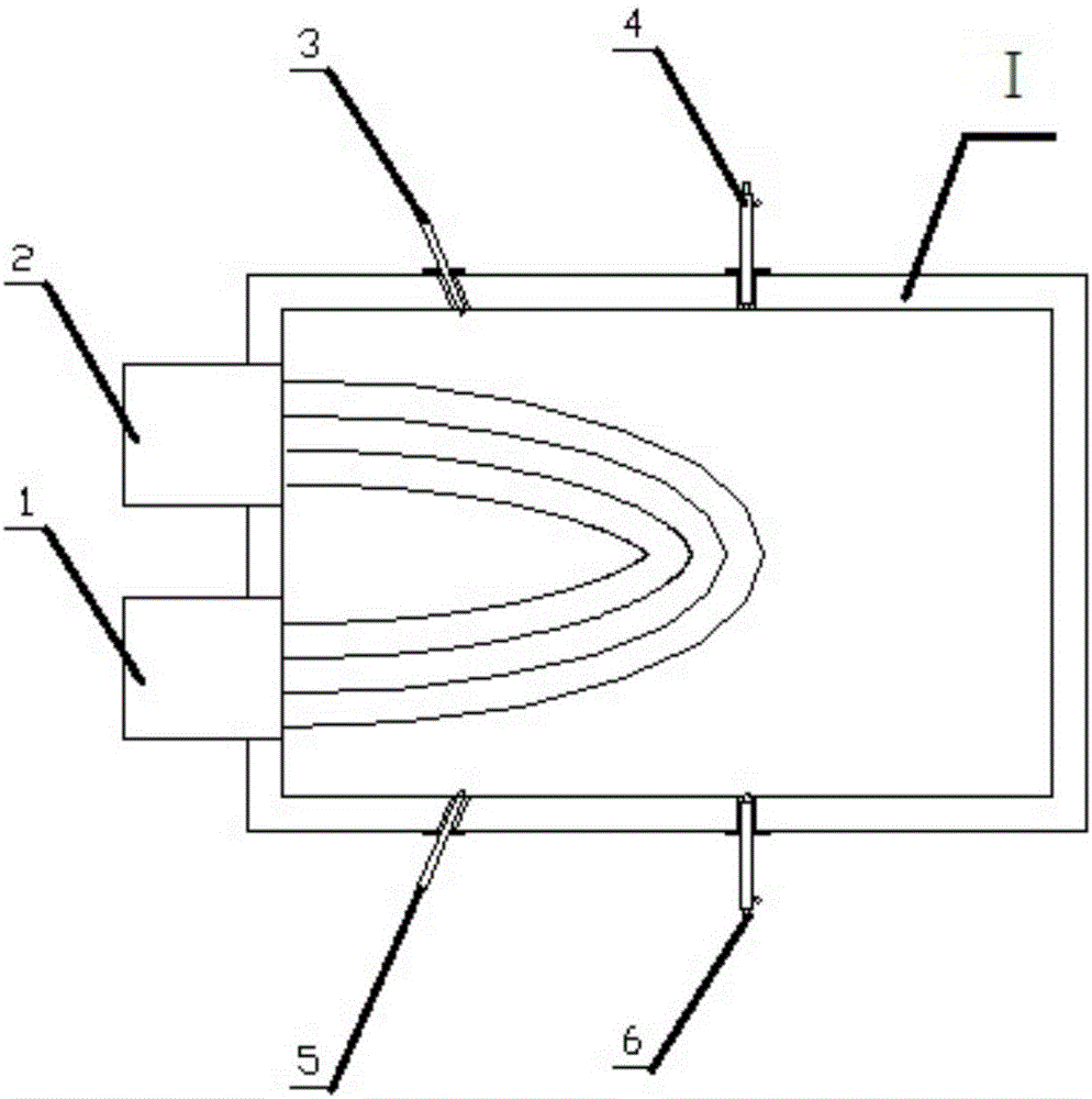 Staged pure oxygen combustion supporting system for horse shoe flame glass melting furnace and method thereof