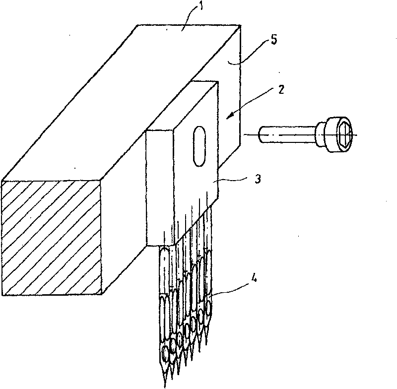 Embossed tufting needle