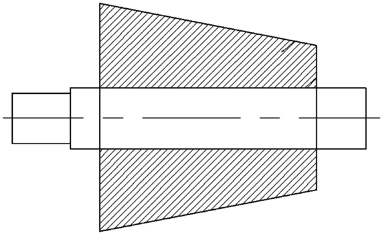 A kind of free forging method of cone base forging