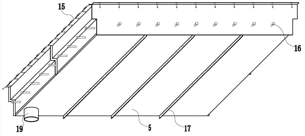Combined floor for same-level drainage toilet and construction method