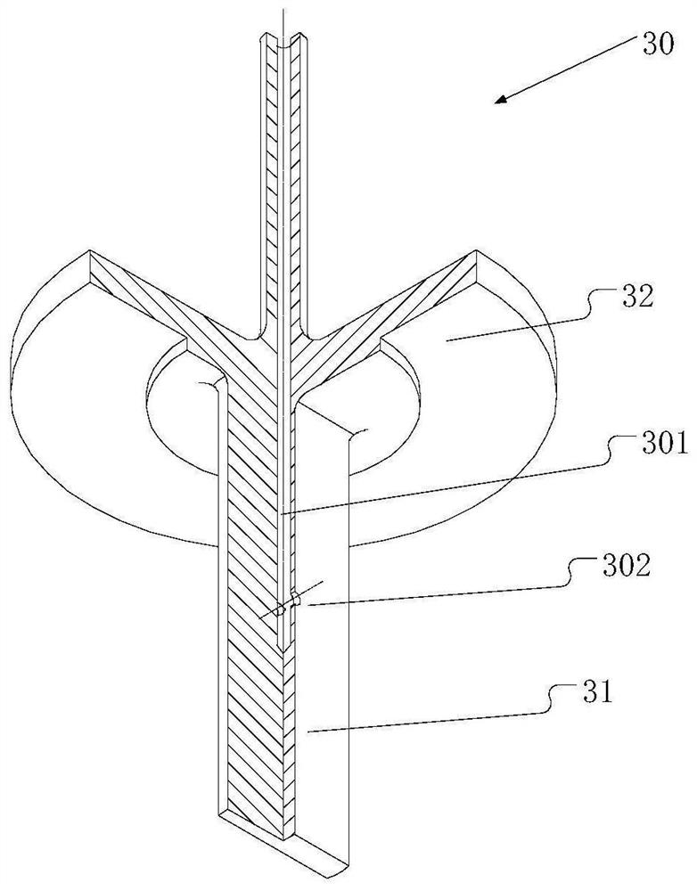 Nozzle and combustion chamber