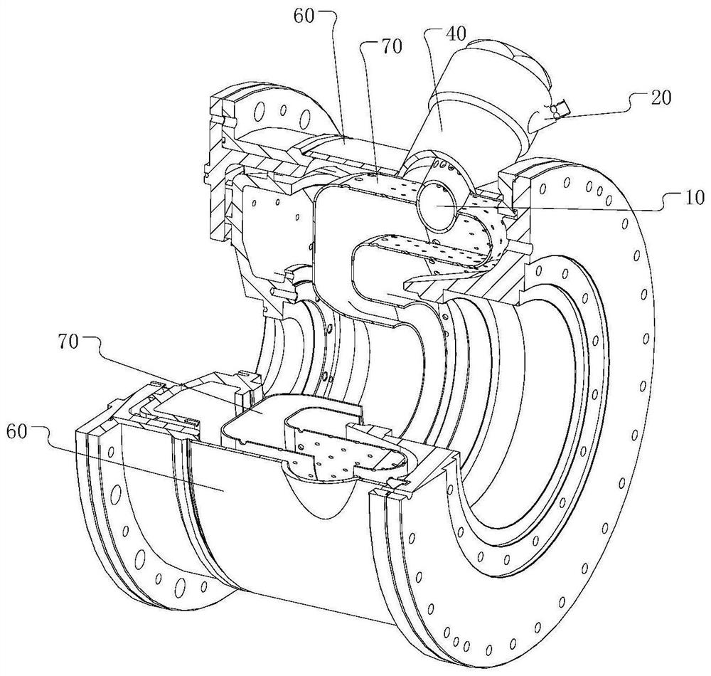 Nozzle and combustion chamber