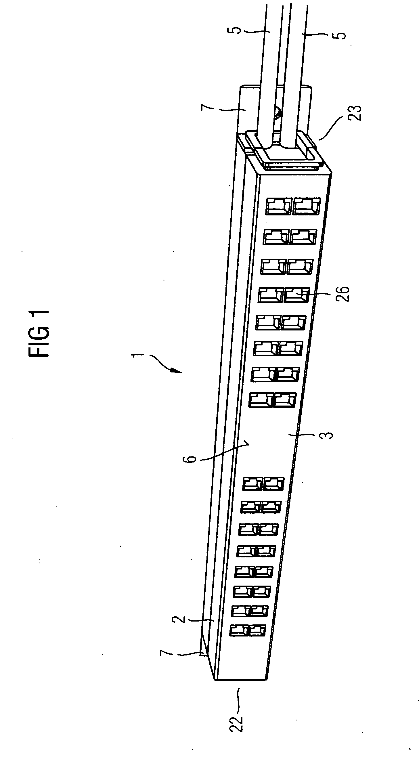 Patch panel for mounting on a wall or in a subrack