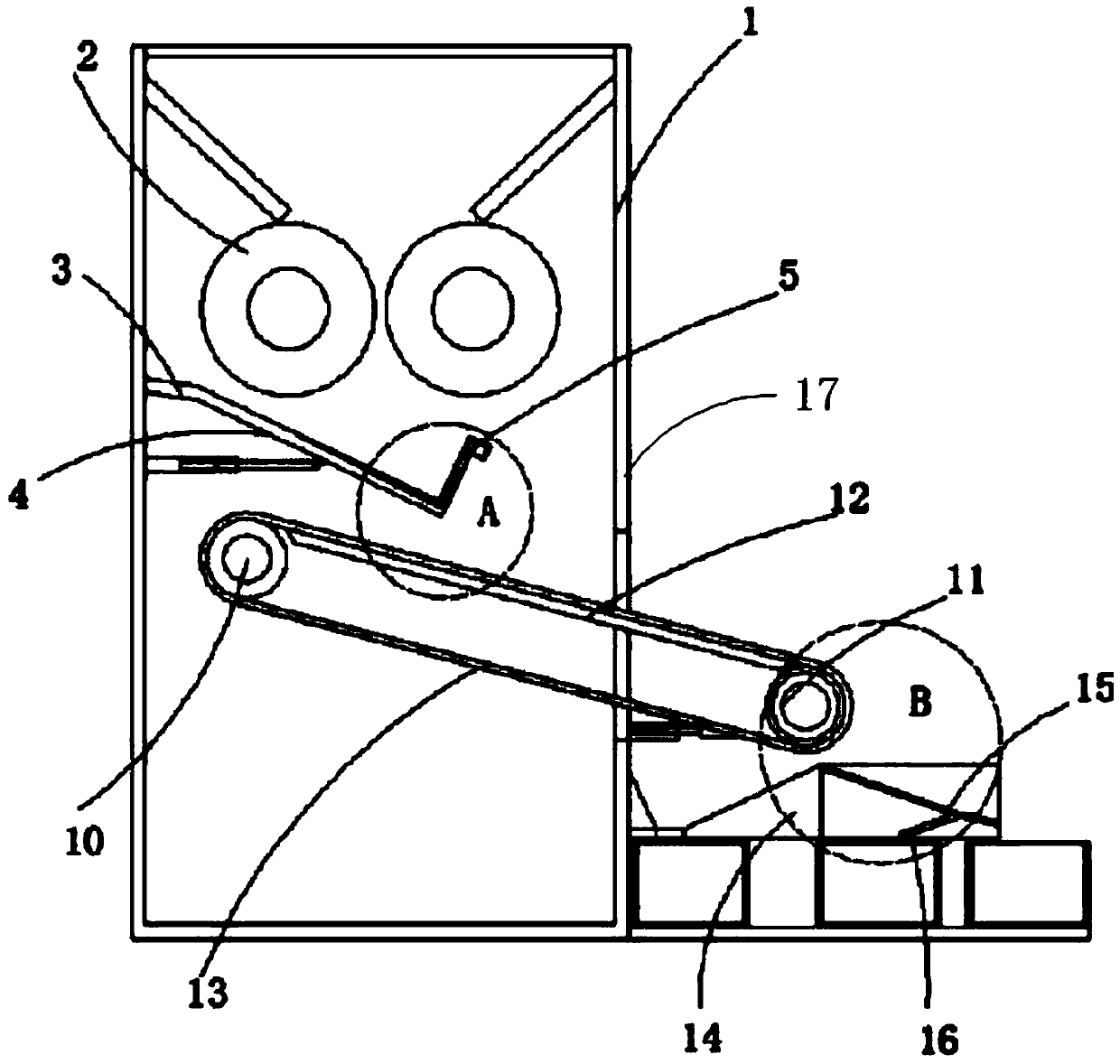 Screening device for refractory material production