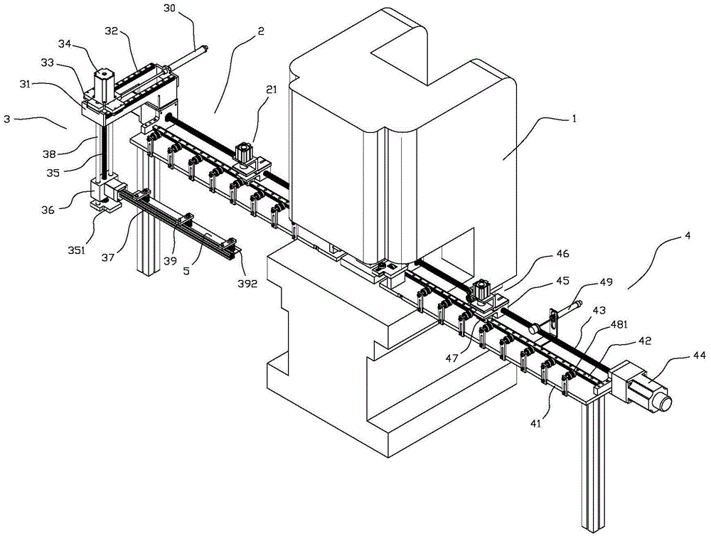 A fully automatic key blank stamping machine