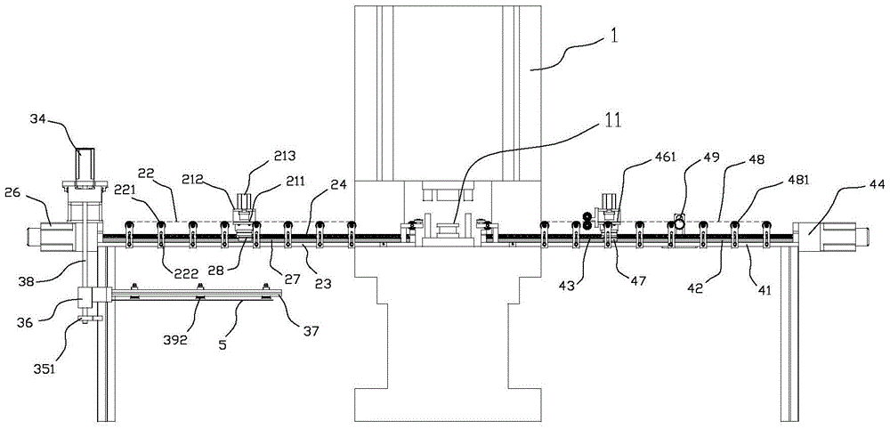 A fully automatic key blank stamping machine