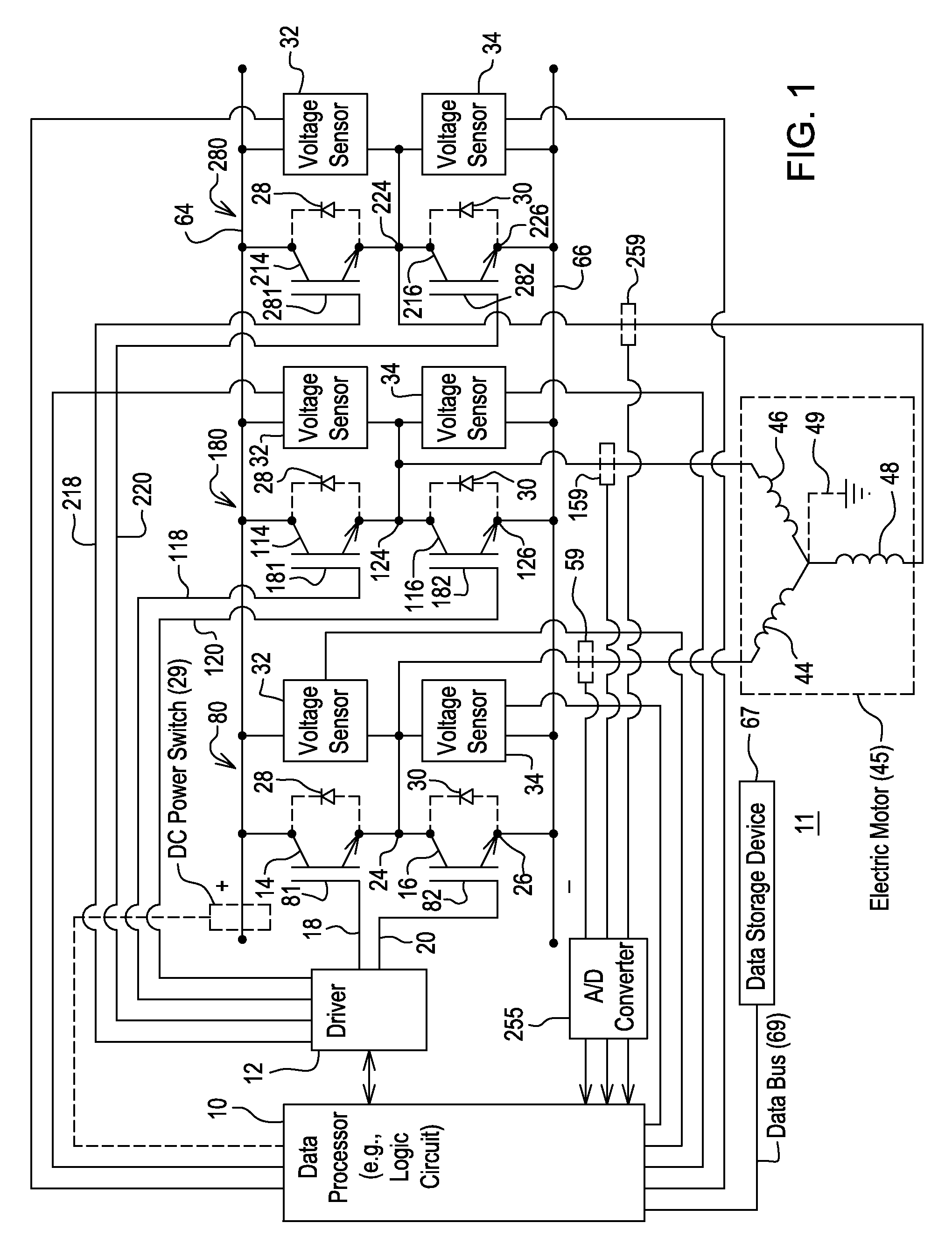 Method and controller for an electric motor with fault detection