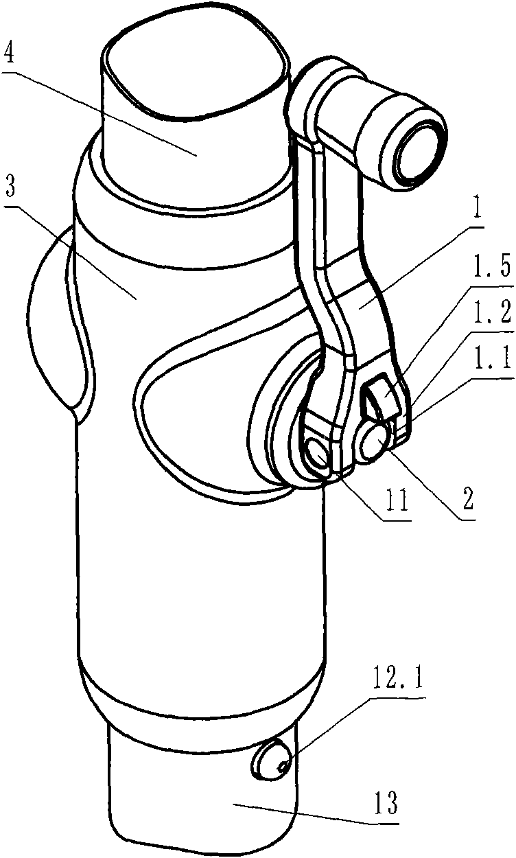 Clamping type hand crank device for parasol