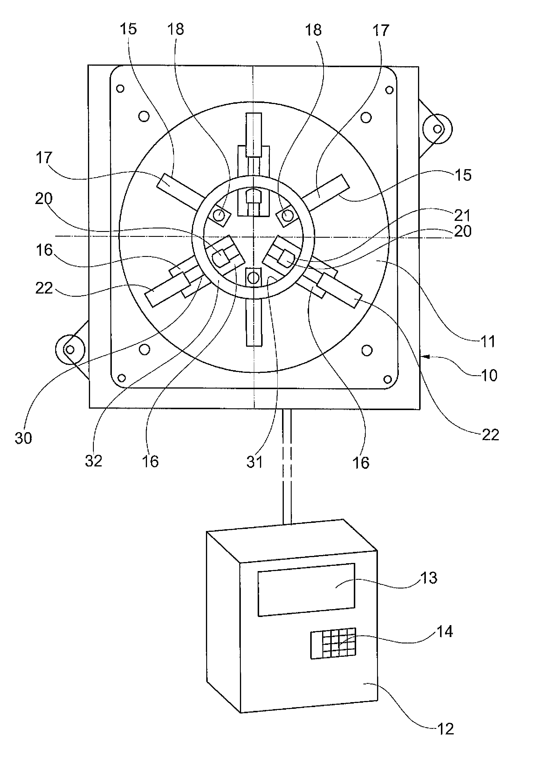 Method and device for determining the static unbalance