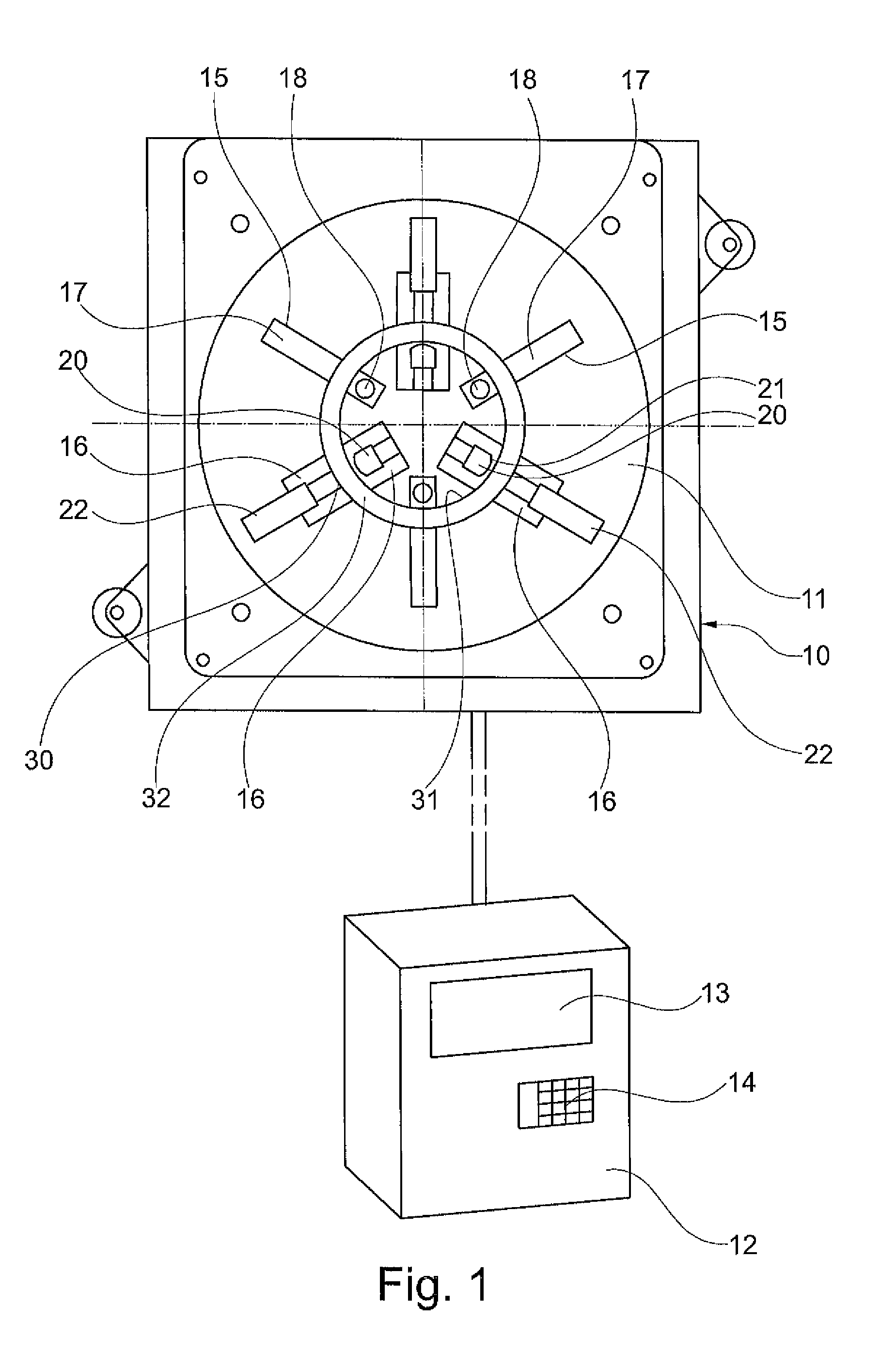 Method and device for determining the static unbalance