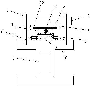 Tool and method for assembling of carbon fiber composite cross beams of standardized CRH train equipment compartment