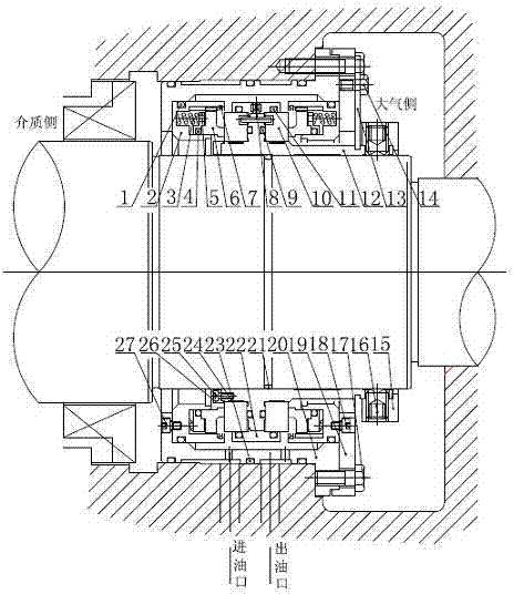 Mechanical sealing structure suitable for compressor