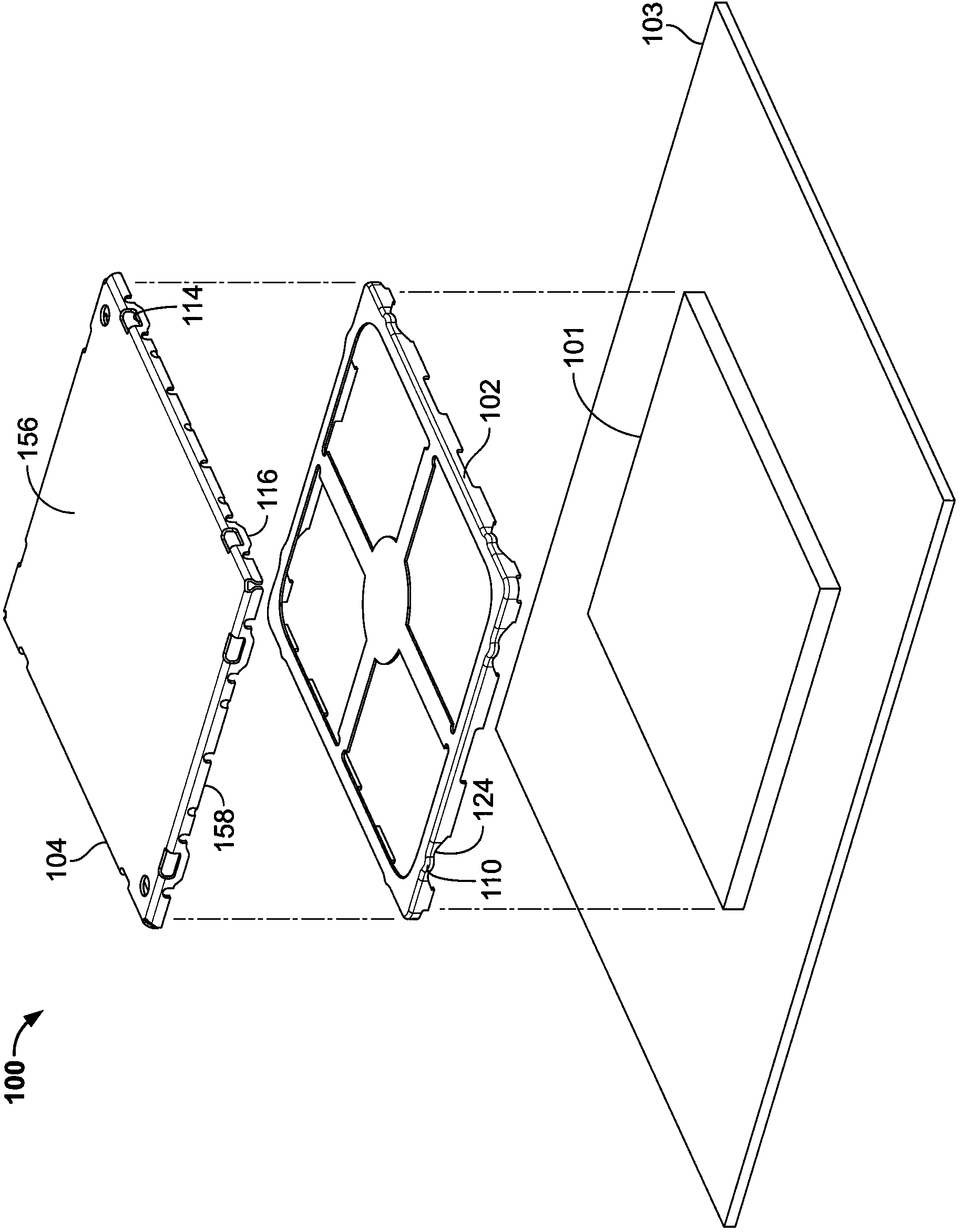 Electromagnetic Interference Shielding Apparatus Including A Frame With Drawn Latching Features