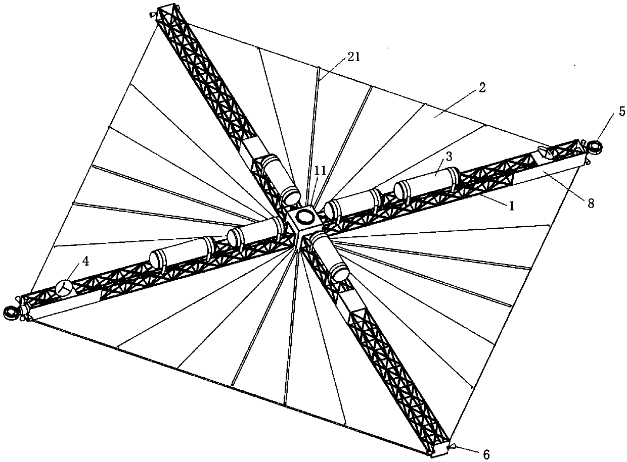 Truss-type all-flexible spacecraft structure platform