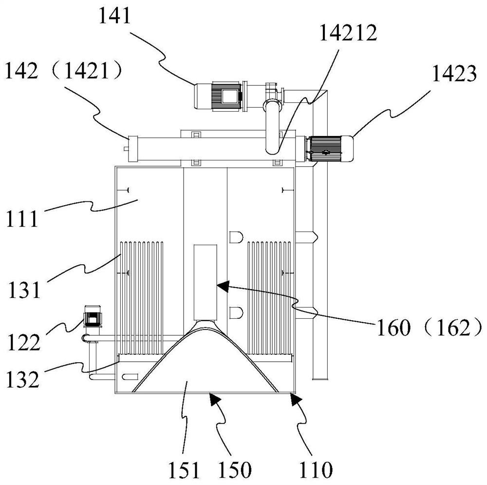 An electric furnace slag water purification device